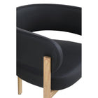 Brassex Brayden Visiting Chair - Set of 2 - Black-High-grade foam seating