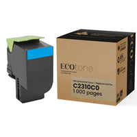 Ecotone Lexmark C2310C0 Remanufactured Toner - Standard Yield - Cyan-Colour: Cyan
