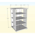 Nexera Jasper 4-Shelf Audio Tower Bookcase - Truffle-Adjustable shelves and optional casters for flexible use adapted to your needs