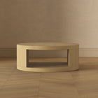 Manhattan Comfort Alure 36" Contemporary Round Coffee Table - Natural Oak-Home Assembly Required (All Hardware Included)