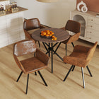 Homy Casa 31.5"W Round Multifunctional Conference Table - Walnut-Easy assembly in just 10-15 minutes with all necessary tools and instructions included