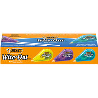 BIC Wite-Out Brand Mini Correction Tape - White - Tear-Resistant Tape - 12 Pack-What's included: One pack of 12 BIC Wite-Out Brand Mini Correction Tapes