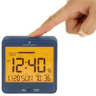 Marathon Atomic Desk Clock With Backlight - Heat & Comfort Index - Blue (CL030054BL)-Multiple display modes; 12 or 24 Hour Display Formats with Indoor Temperature Display in Celsius or Fahrenheit