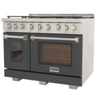 Kucht 48" KFX-X Series Pro Style Natural Gas Range - Stainless Steel/Cement Gray-2 Years Limited Manufacturer Warranty