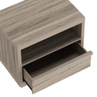 Manhattan Comfort Navis 26" Contemporary 1-Drawer Nightstand - Natural Oak-Available in three versatile finishes: Natural Oak, Charcoal Grey, and Whitewashed Oak to suit different décor styles
