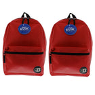 BAZIC Products Basic 16" Backpack - Red - 2 Pack-One large main compartment and small front compartment with zipper closure