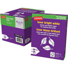 Staples FSC-Certified Laser Bright White Paper - 28 lb. - 8.5" x 11" - White - 2500 Sheets-8.5" x 11" (Letter Size)