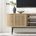 Modway Fortitude 71" TV Stand - Oak-Two Sliding Doors