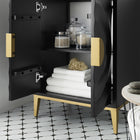 Modway Beau 24" Bathroom Vanity Cabinet - Black-Adjustable Shelf
