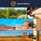 Vosker VKX Solar Powered 4G-LTE Outdoor Cellular Security Camera-INTEGRATED DETERRENT LIGHT: Deter intruders with a built-in light that signals presence and repels potential threats.