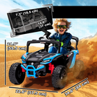 Qaba 12V Kids Ride On Truck with Dual Motors - Blue-The excellent gift for adventurous kids, sparking fun and exploration
