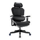 TygerClaw DuoFlex Ergonomic High Back Gaming Chair - Black/Blue-Featuring a cutting-edge weight balance system with four locking positions and a seat slider