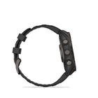 Garmin fēnix 8 - AMOLED Outdoor Recreation/Adventure Watches - 47 mm - Sapphire, Carbon Gray DLC Titanium with Black/Pebble Gray Silicone Band-Off-grid voice command feature lets you access select watch controls even without a smartphone connection