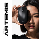 Cybeart Artemis Ultra-Light Tri-Mode Wireless Mouse - Black-Tri-Mode (Bluetooth / 2.4GHz / USB-C) ensures seamless switching and ultra-low latency on any device