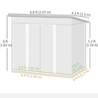 Outsunny Outdoor Garden Storage Shed with Lockable Doors - Light Green-Stable build with reinforced walls and ventilation 