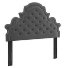 Modway Diana Tufted Performance Velvet Twin Headboard - Charcoal-Dense Foam Padding