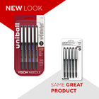 uni-ball Vision Needle Rollerball Pens – 0.5mm – Assorted Colors – 5 Pack-Uni-Flow Ink System ensures a consistent, delightfully fluid writing experience