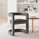 Modway Winslow Barrel Performance Velvet Dining Chair - Storm Grey-Performance Velvet Fabric