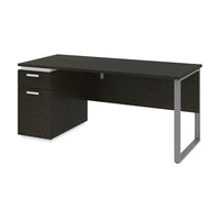 Bestar Aquarius Computer Desk - Deep Grey & White-Computer desk