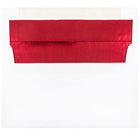 JAM Paper A9 Foil Lined Invitation Envelopes - 5.75" x 8.75" - White with Red Foil - 50 Pack-Colour: White with Red Foil Lining, Foil gives envelope natural looking shine
