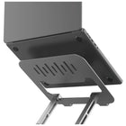 Adam Elements Hub Stand Pro 6-in-1 USB-C Hub - Laptop Stand - Grey-Adjustable Viewing: For optimal viewing position, there is a maximum elevation angle of 180 degrees, a height of up to 29 cm, and 360-degree free horizontal rotation