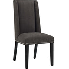 Modway Baron Fabric Dining Chair - Brown - 4 Pack-Dense Foam Padding for Comfort