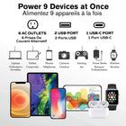 Bell+Howell Swivel Power Strip withg USB-C - White -Wireless and compact: The Swivel Power is The perfect solution to organize areas around outlets due to its wireless feature. And with it’s compact size, Swivel Power Stores easy in any drawer or compartment