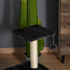 PawHut 28" Cat Tree Climbing Tower with Sisal Scratching Post - Grey-Colour: Grey, Cream white 