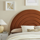 Modway Solana Arched Performance Velvet Full Headboard - Rust-Dense Foam Padding