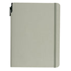 Gry Mattr Notebook with Pen - 5" x 8" - Lined - 100 Sheets - Green-A5 size notebook with integrated pen holder and pen included