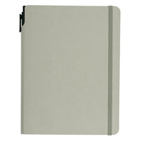Gry Mattr Notebook with Pen - 5" x 8" - Lined - 100 Sheets - Green-A5 size notebook with integrated pen holder and pen included
