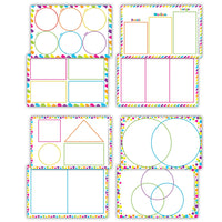 Teacher Created Resources Sorting Mats - Set of 4-The 8 graphic organizers make learning to sort, classify, categorize, rank, and compare easy with the use of counters, manipulatives, or dry-erase crayons