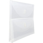 JAM Paper Plastic 2 Pocket Envelopes, VELCRO Brand Closure, Letter Booklet, 9.75 x 13, Clear Poly, 10 Pack (B35218bg)-Opening: booklet