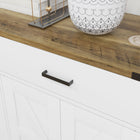 HOMCOM 47.2" L Sideboard Buffet Cabinet - White-Water-resistant melamine-coated surface for easy cleaning