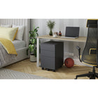 Ceha Canada 3-Drawer Metal Pedestals - Black-DURABLE CONSTRUCTION: Crafted from steel with a scratch-resistant finish, this filing cabinet ensures long-lasting durability