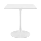 Modway Lippa 28" Square Wood Dining Table - White-Modern Dining Table