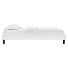 Modway Reign Performance Velvet Twin Platform Bed Frame - White-Stain-Resistant Performance Velvet