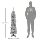 HOMCOM 5' Artificial Christmas Tree with Realistic Branches - Green-Section design for quick setup 