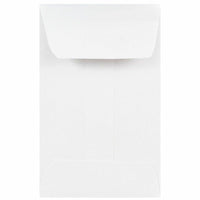 Jam Paper #1 Coin Business Envelopes - 2 1/4" H x 3 1/2" W - White - 25 Pack-White Coin Envelopes