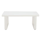 Zuo Welt Coffee Table - White-Powder Coated Aluminum rectangular shape tabletop