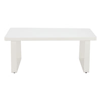 Zuo Welt Coffee Table - White-Powder Coated Aluminum rectangular shape tabletop