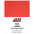 JAM Paper Shipping Labels, Half Sheet, 5.5" x 8.5", Bright Neon Assorted Colours, 150 Pack (359429assrt)-2 labels per sheet