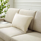 Modway Enhance 24" Lumbar Performance Velvet Throw Pillow - Ivory-Performance Velvet Sham