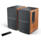 Edifier R1280Ts Active Bookshelf Speakers with Subwoofer output - Brown-Dual RCA inputs to avoid replunging different devices. Connect two at once for added convenience