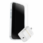OtterBox Protection+Power Kit (Symmetry Clear Compatible with MagSafe with Glass + Wall Charger 30W White) for iPhone 17 - Clear-Symmetry Clear MagSafe Case