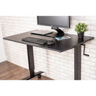 Luxor 48" Crank Adjustable Stand Up Desk-Four 3" furniture grade casters, two with locking brakes, for easy maneuverability and stability