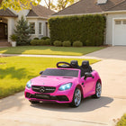 Aosom 12V Mercedes SLC 300 Kids Electric Ride-on Car with Remote Control - Pink-You can connect a device with the USB port 