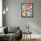 Beatles Pop Art Collage with Platinum LP - Framed Print - 29" x 38"-Ready to hang - arrives fully assembled