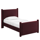 Modway Rael Performance Velvet Twin Platform Bed - Mulberry-6