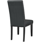 Modway Parcel Dining Faux Leather Side Chair - Black-Contemporary Dining Chair